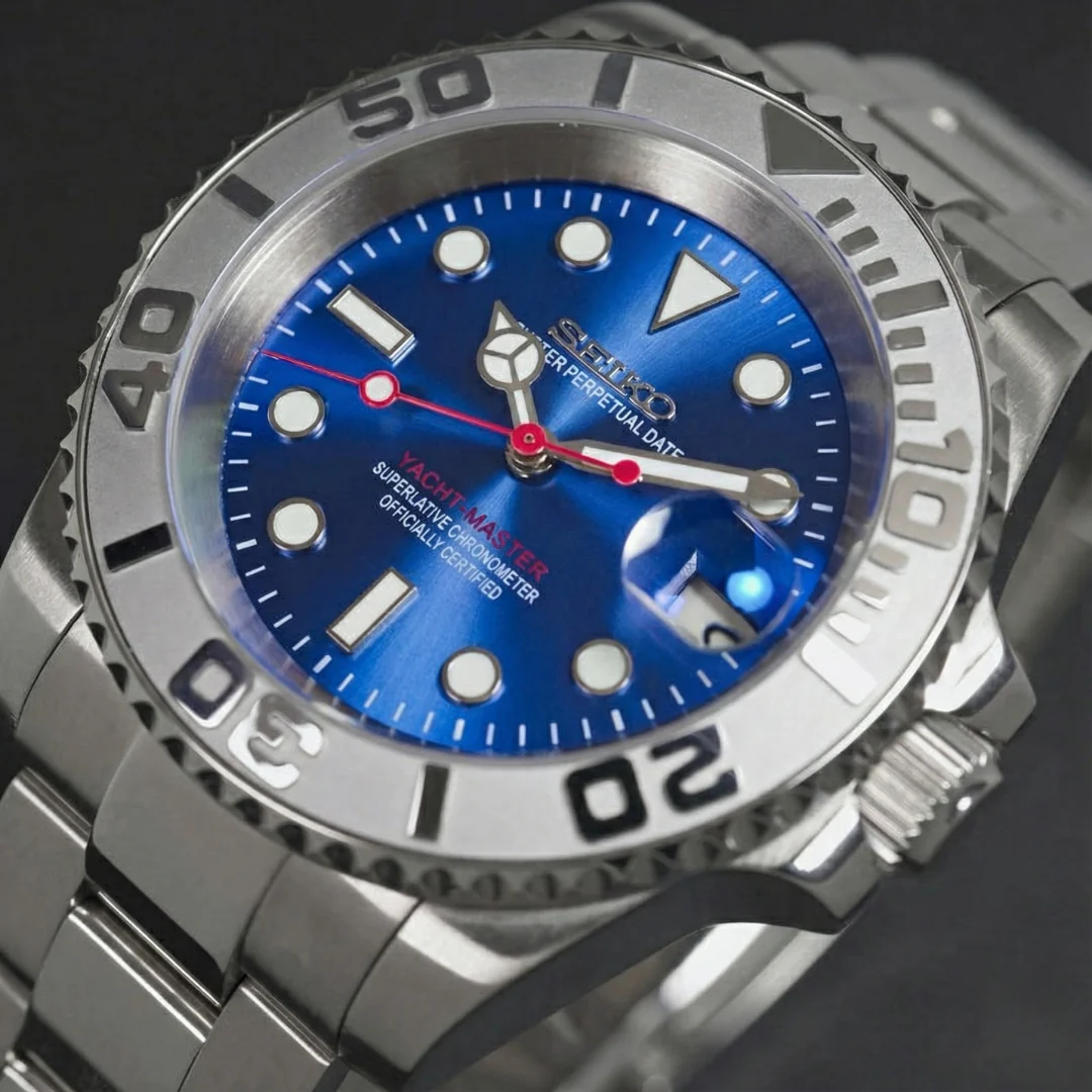 Seiko Mod Yacht-Master | Blue Dial - Image 9