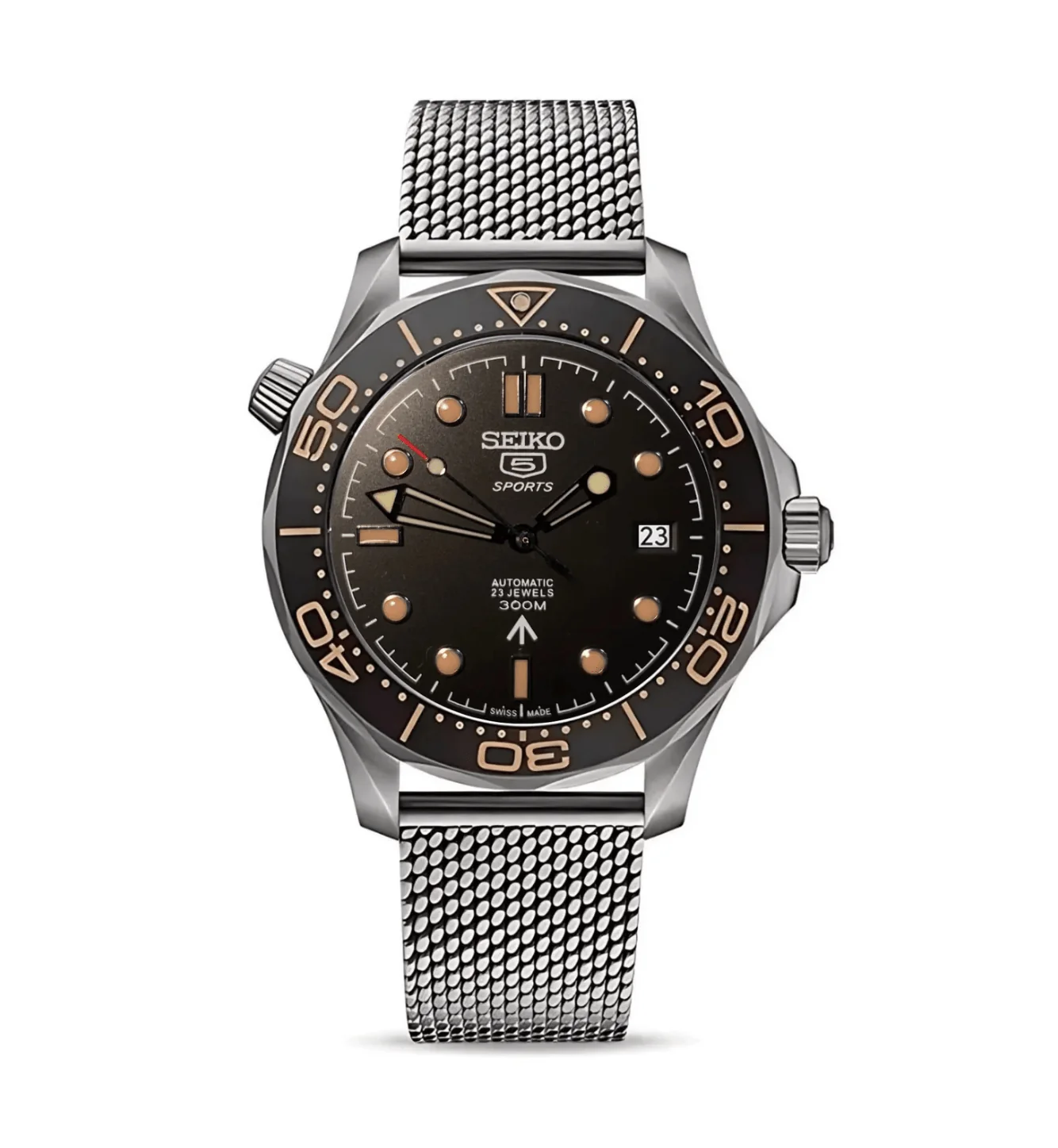 Seiko Mod Seamaster Black