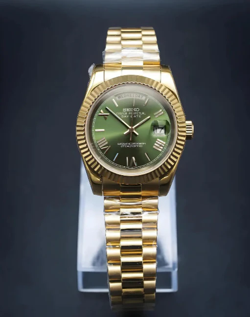 Seikona Daydate | Gold Olive Green - Image 2