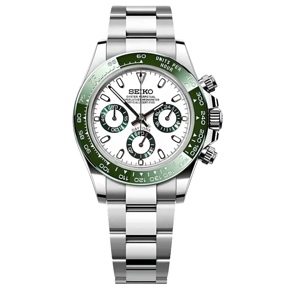 Seiko Mod Daytona White Hulk