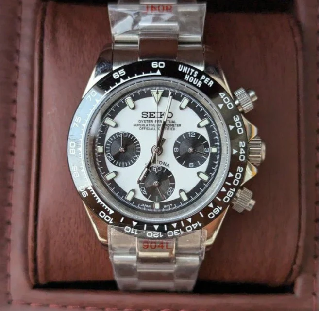 Seiktona Daytona Chronograph | Black White Edition (Reversed Ghost) - Image 3