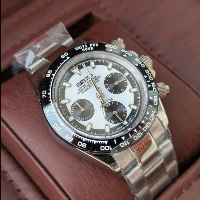 Seiktona Daytona Chronograph | Black White Edition (Reversed Ghost) - Image 4