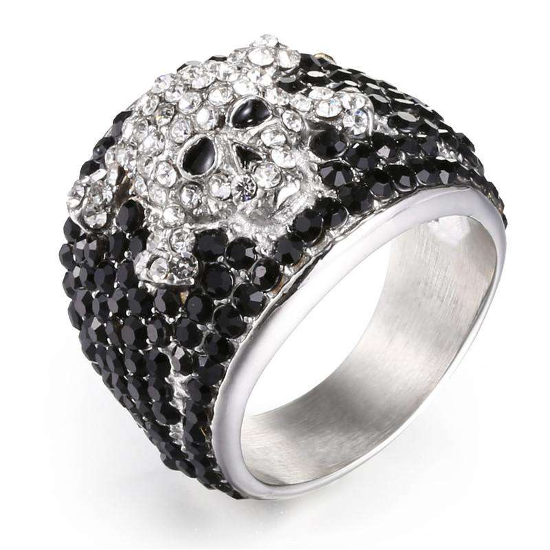 Skull & Bones Iced Out Ring