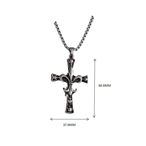 Skull Cross Necklace - Image 4