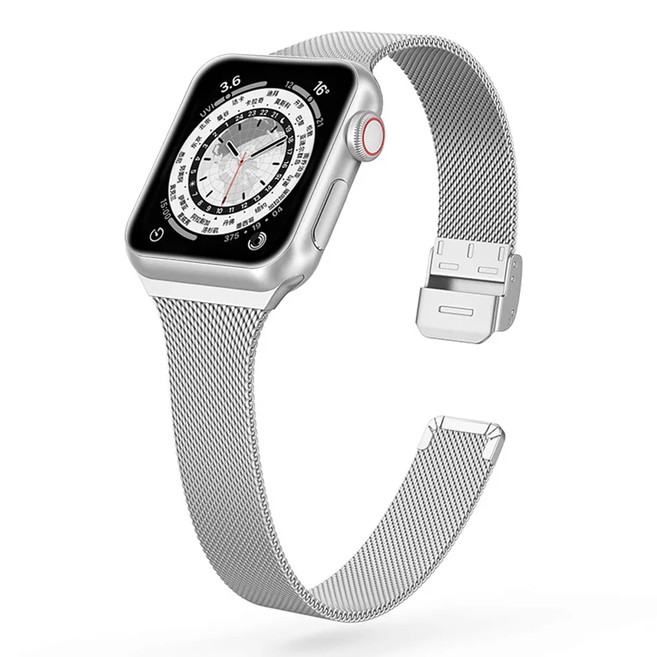 Slim Fit Metal Apple Watch Band - Image 4