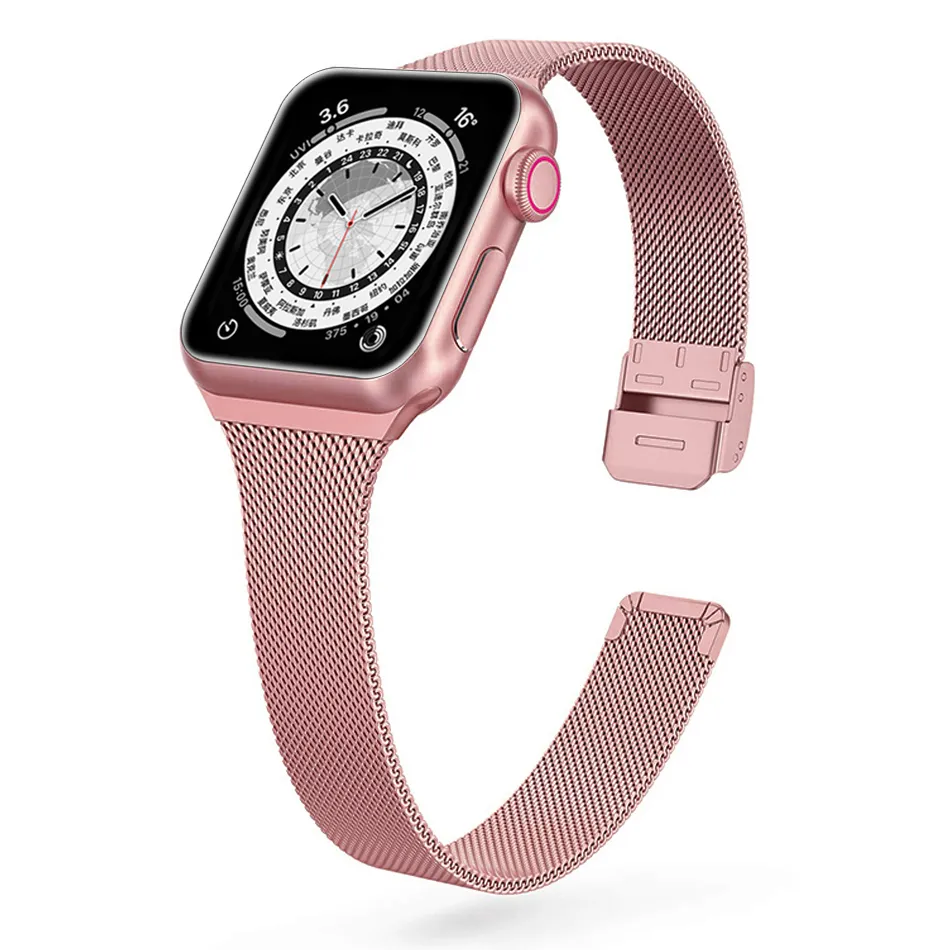 Slim Fit Metal Apple Watch Band - Image 6