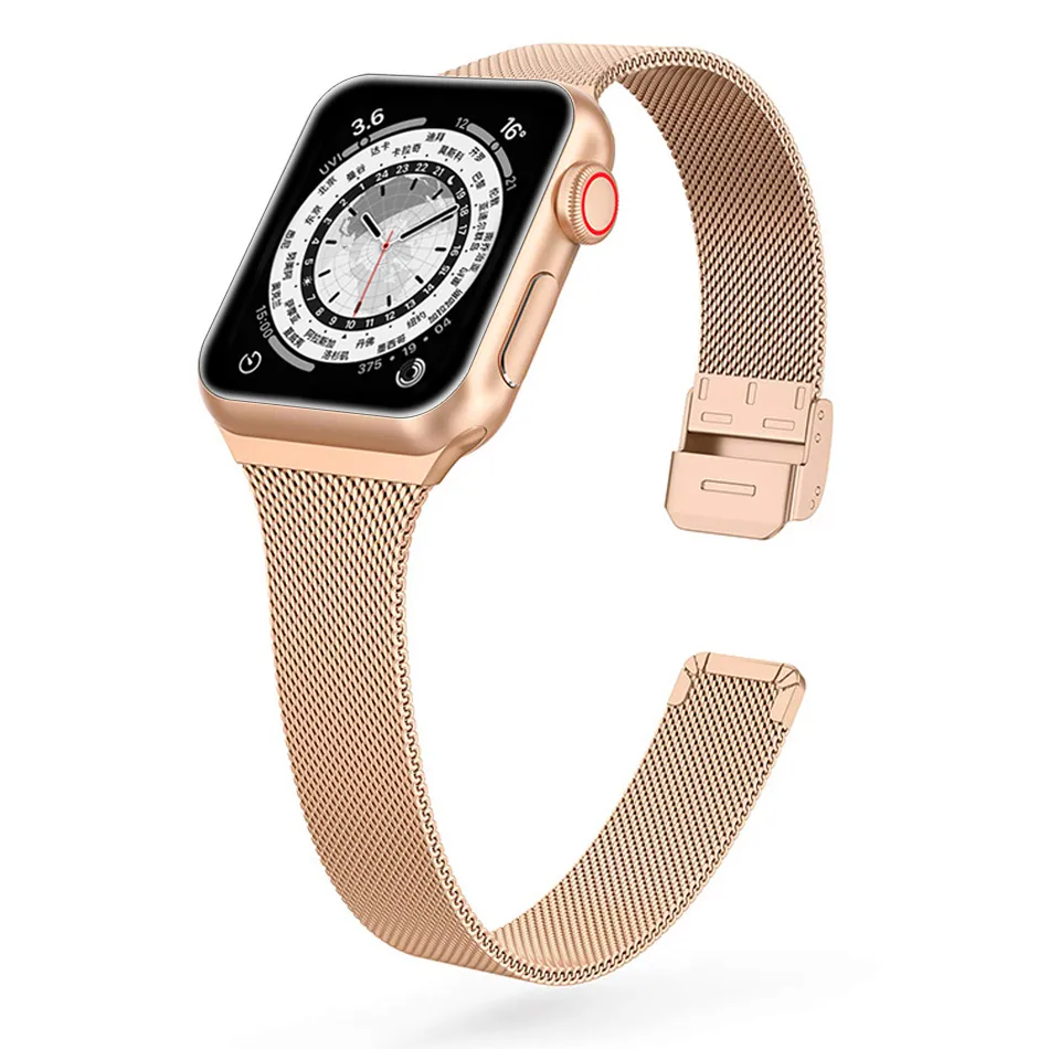 Slim Fit Metal Apple Watch Band - Image 7