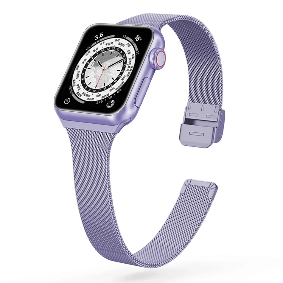 Slim Fit Metal Apple Watch Band - Image 8