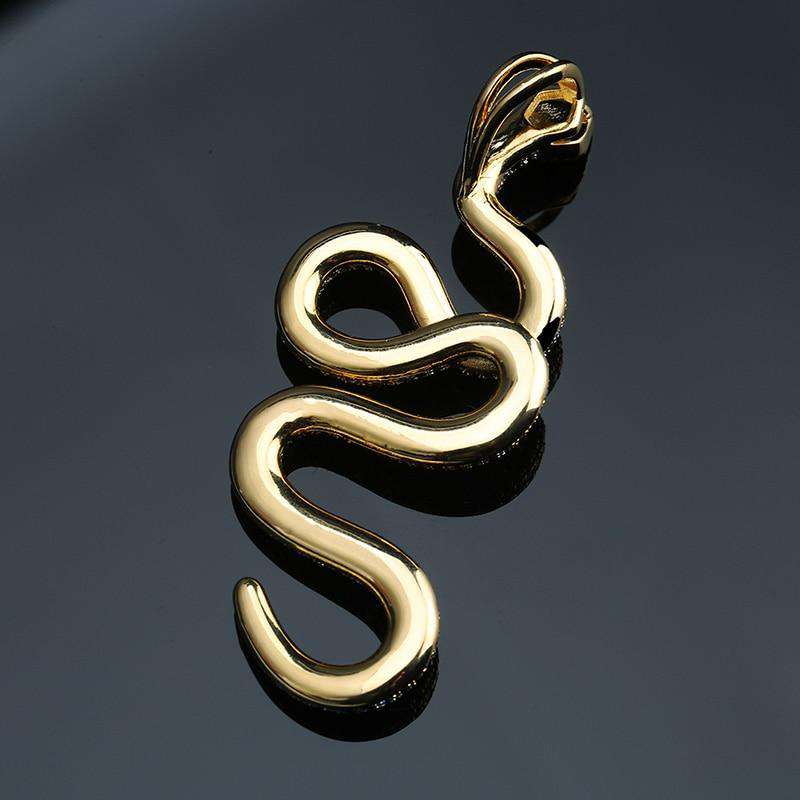 Snake 14k Gold Pendant Necklace - Image 3