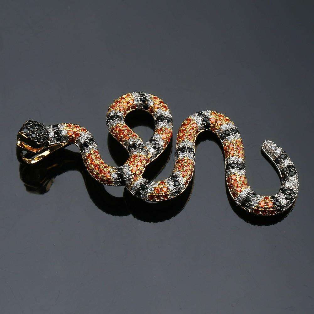 Snake 14k Gold Pendant Necklace - Image 4