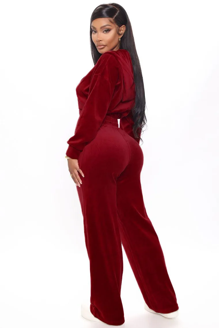 Solid Velvet Two Piece Tracksuit - Image 22