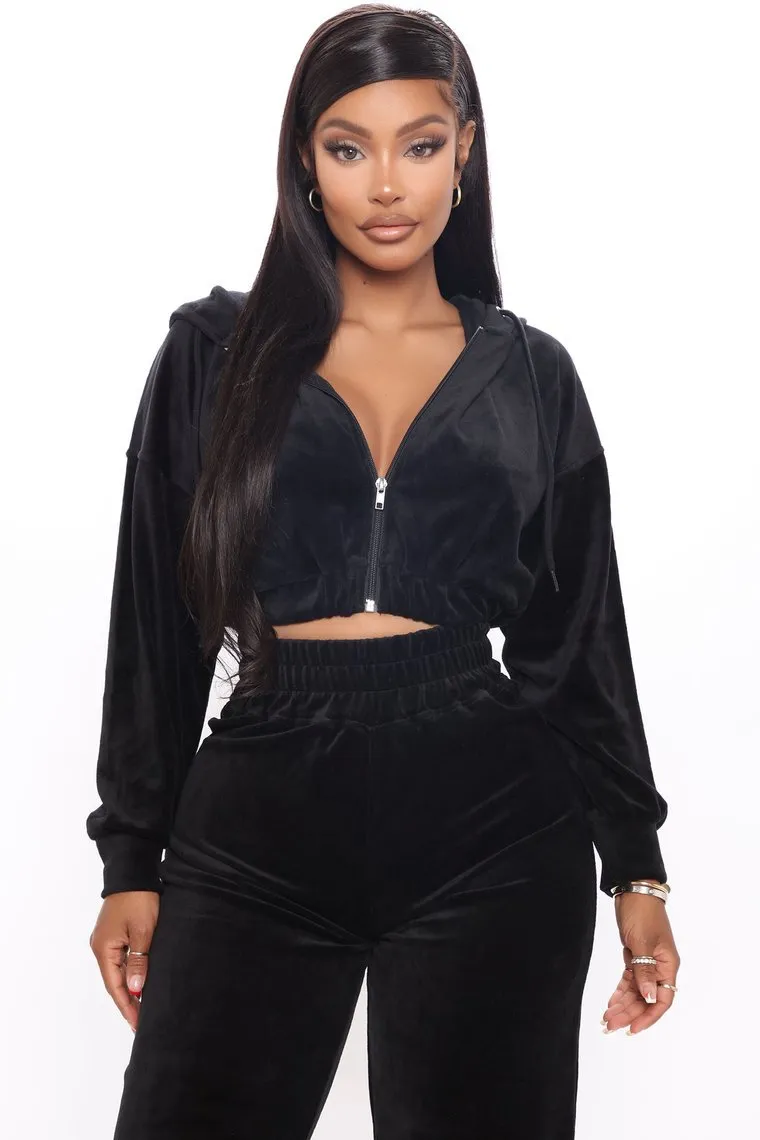 Solid Velvet Two Piece Tracksuit - Image 33