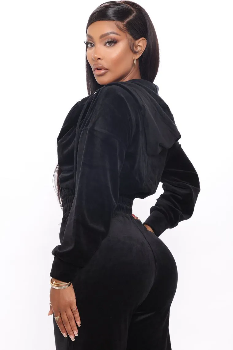 Solid Velvet Two Piece Tracksuit - Image 34