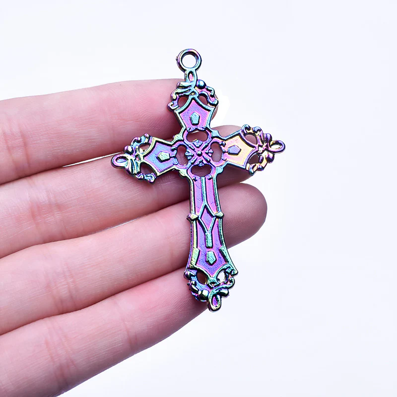 Spectrum Cross Necklace - Image 3