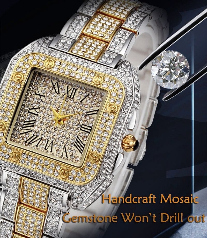 Square Bling Bezel Watch - Image 6
