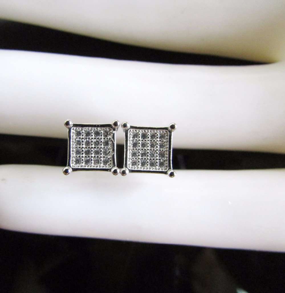 Square Bling Gold/Silver/Rosegold Stud Earrings - Image 10