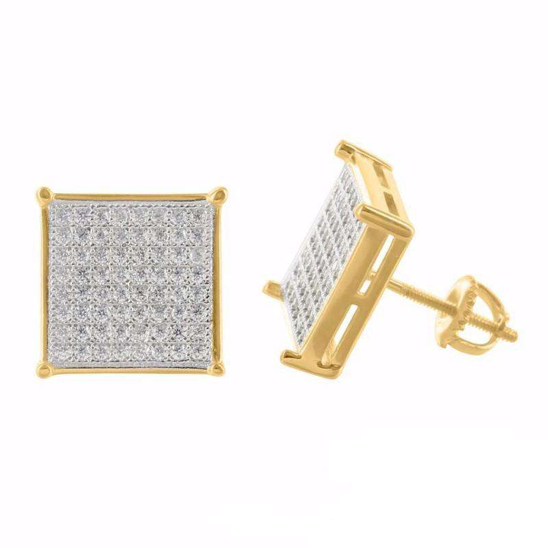 Square Bling Gold/Silver/Rosegold Stud Earrings - Image 13