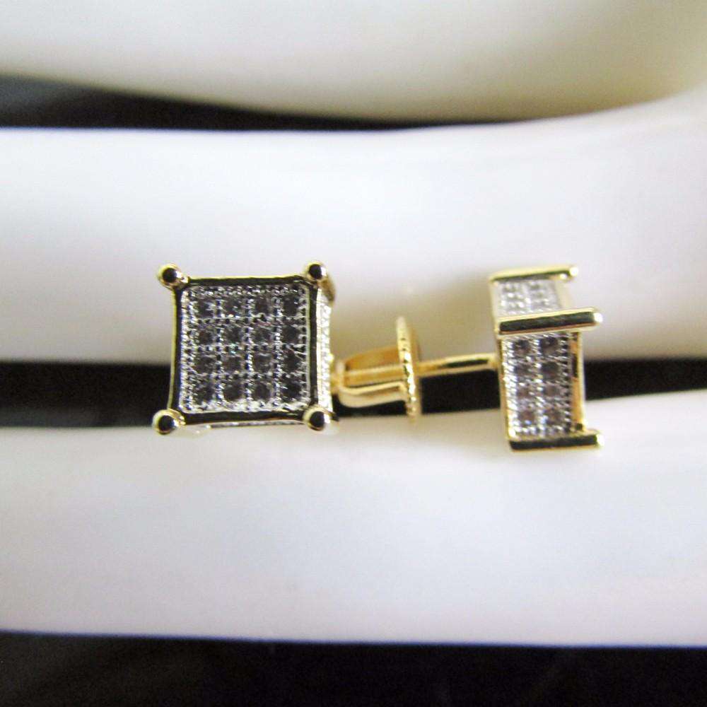 Square Bling Gold/Silver/Rosegold Stud Earrings - Image 5