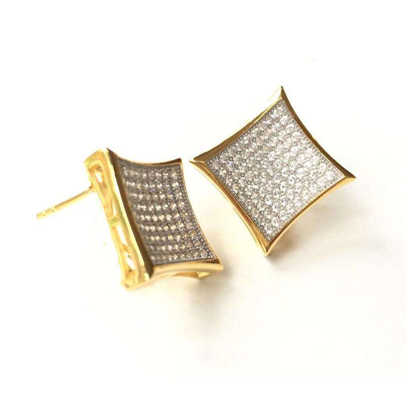 Square Bling Gold/Silver/Rosegold Stud Earrings - Image 7