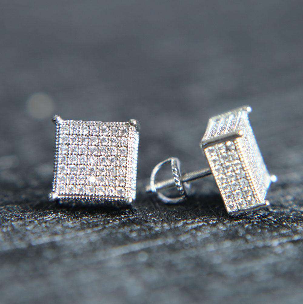 Square Bling Gold/Silver/Rosegold Stud Earrings - Image 9