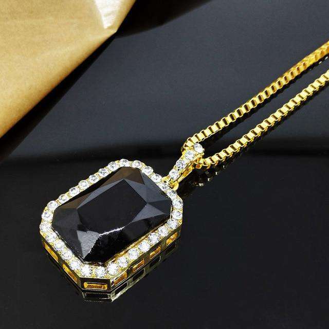 Square Gemstone Pendant Chain - Image 5