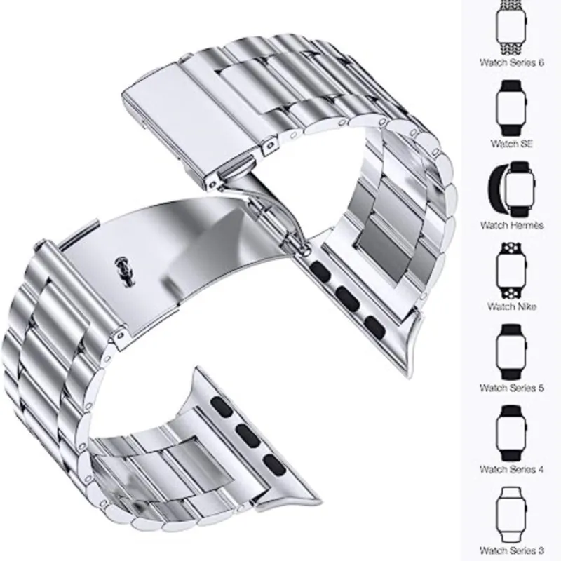 Stainless Steel Apple Watch Band - Image 7