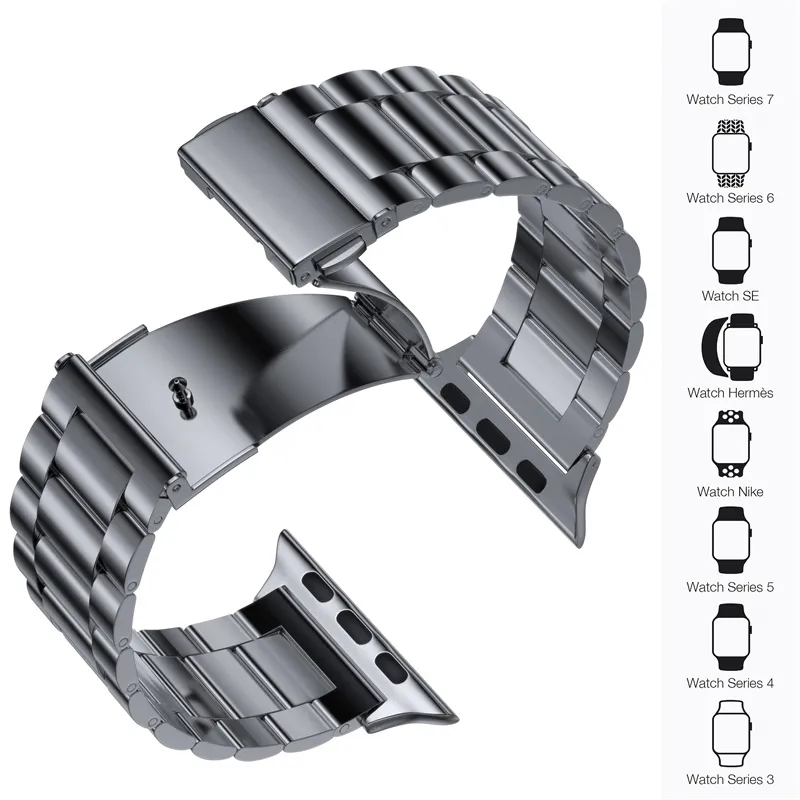 Stainless Steel Apple Watch Band - Image 9