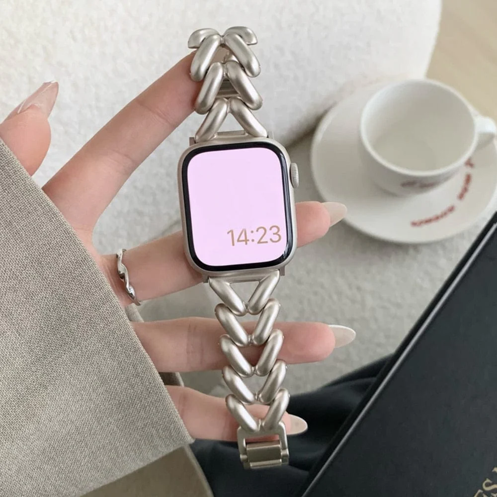 Stainless Steel Chunky Cuban Apple Watch Band - Image 2
