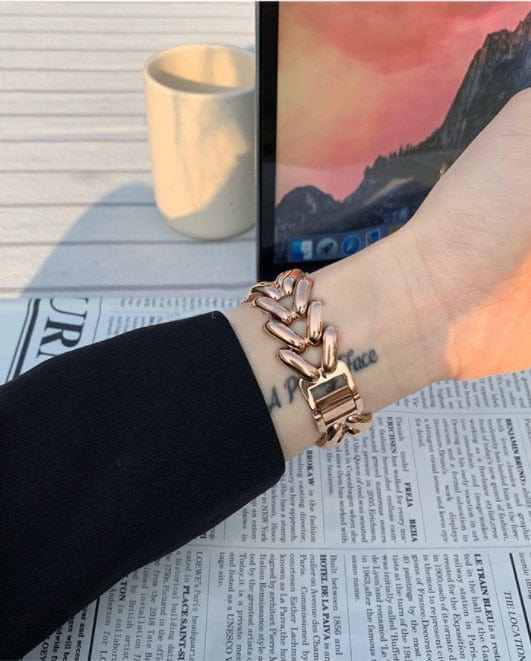 Stainless Steel Chunky Cuban Apple Watch Band - Image 9