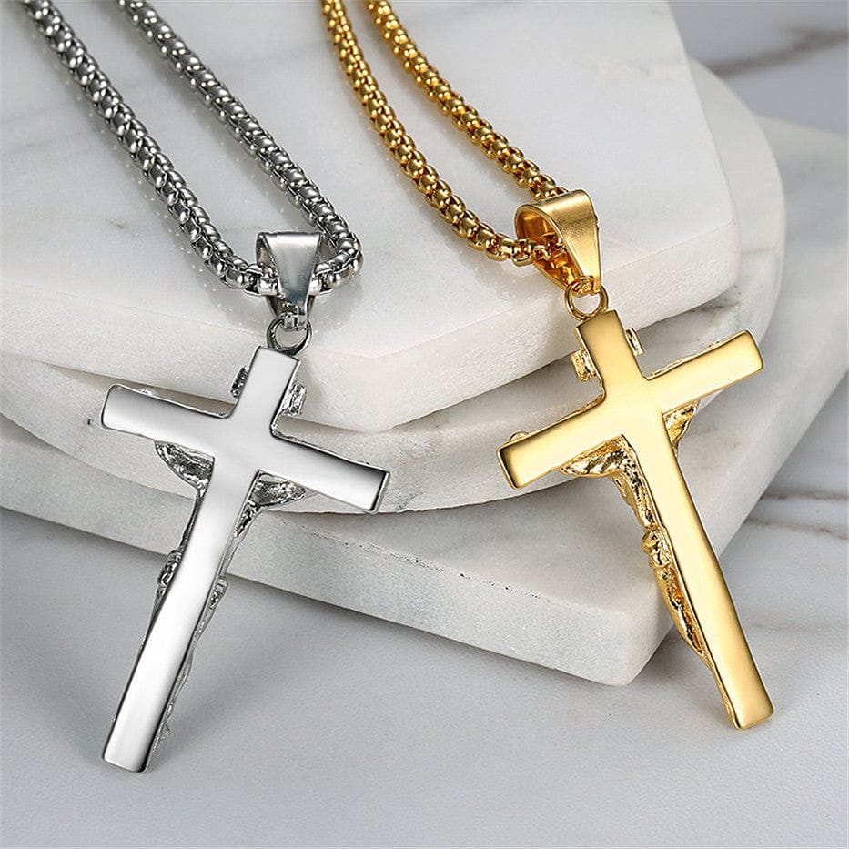 Stainless Steel Crucifix Pendant Chain - BOGO - Image 2