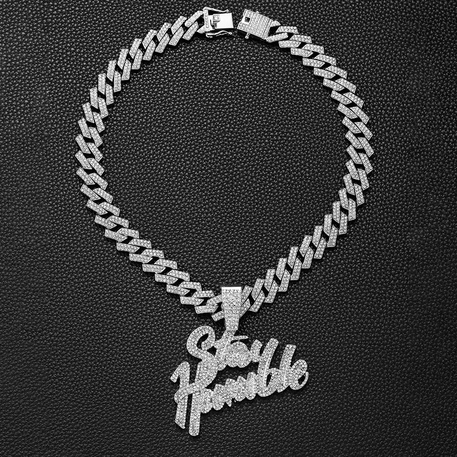 STAY HUMBLE Pendant + Cuban Chain - Image 3