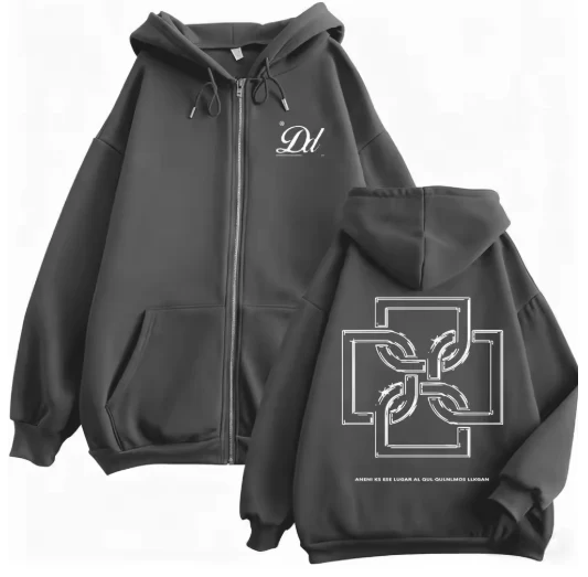 Streetwave Vintage Fleece Zipper Hoodie- Casual Oversized Style - Image 2