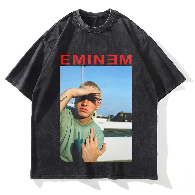 Eminem Vintage Washed Loose Graphic T-Shirt - Image 12