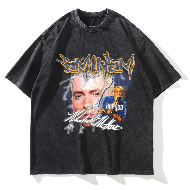 Eminem Vintage Washed Loose Graphic T-Shirt - Image 13
