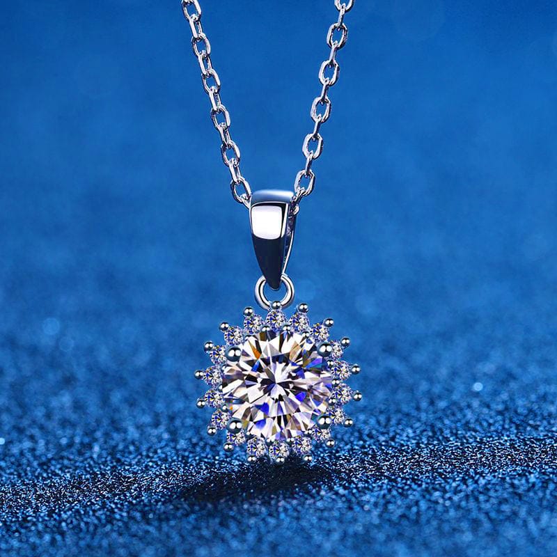 Sunflower 5CT Moissanite Sterling Silver Necklace - Image 11