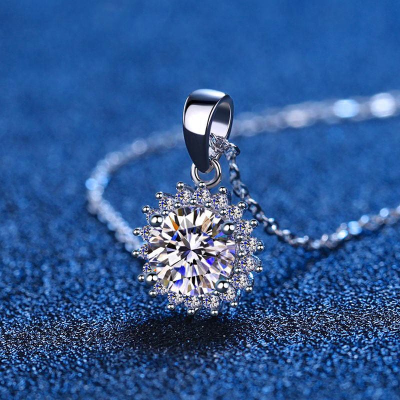 Sunflower 5CT Moissanite Sterling Silver Necklace - Image 6