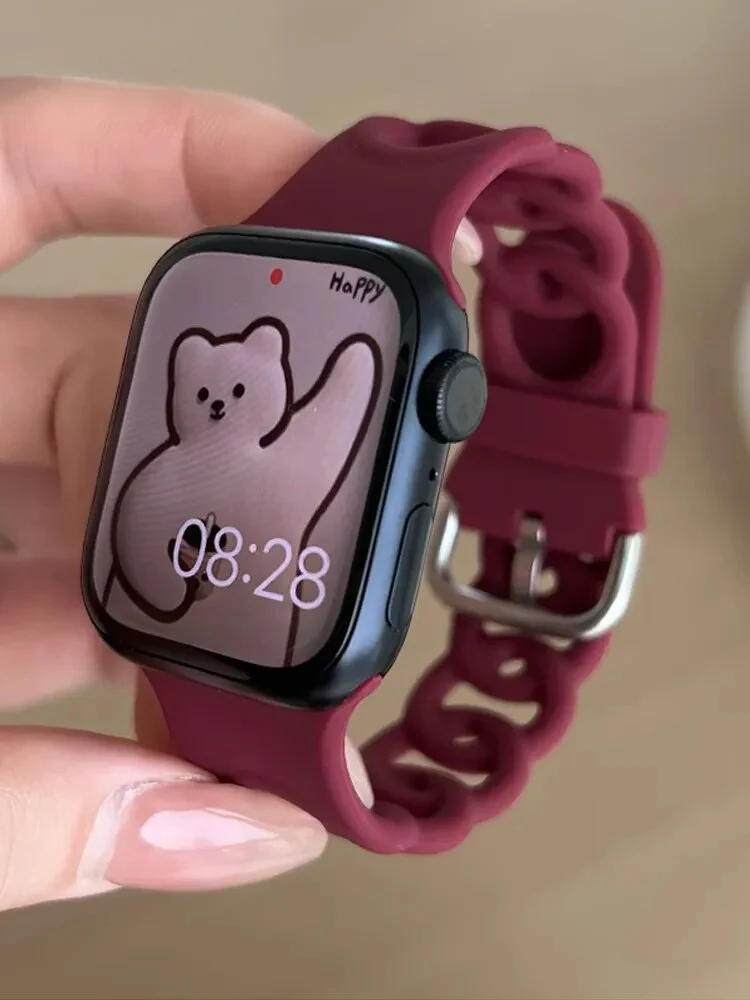 Compatible with Apple Watch -  Silicone Pattern Watch Band - Image 16