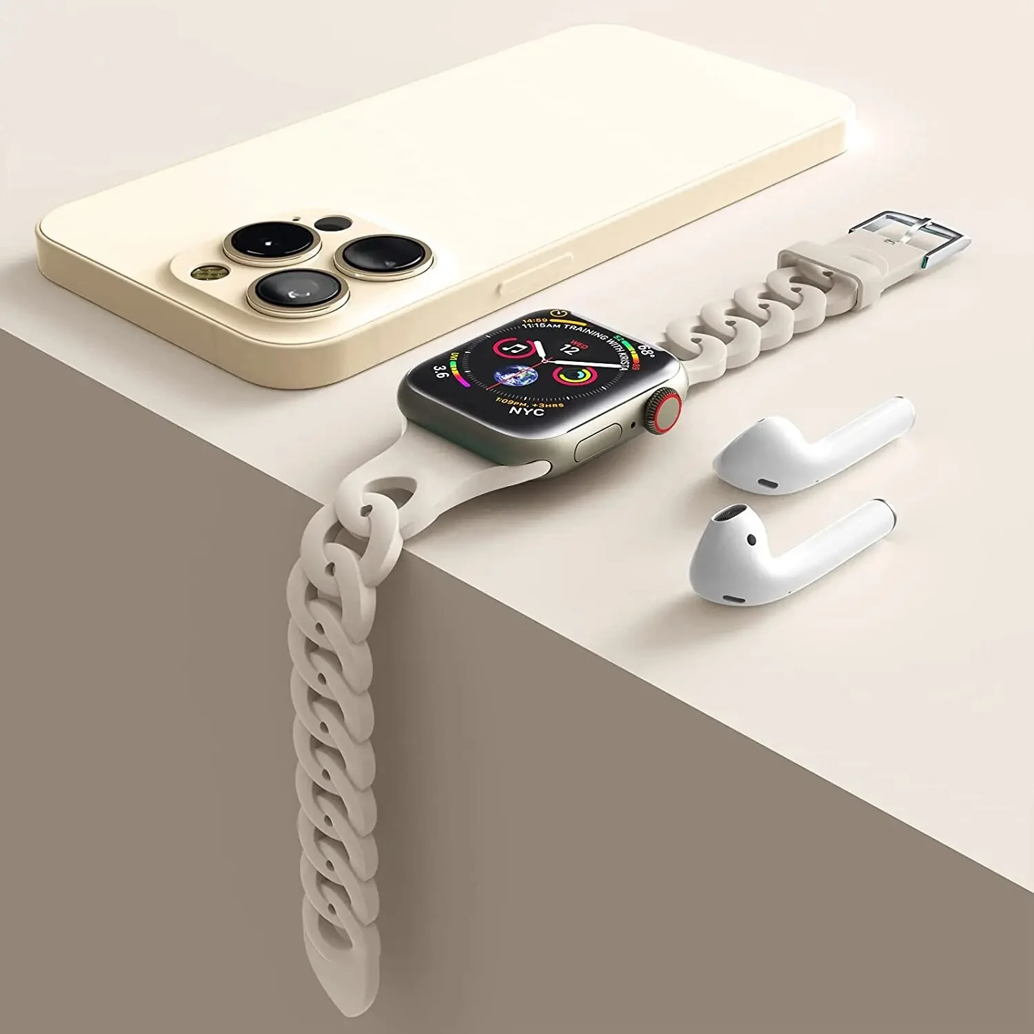 Compatible with Apple Watch -  Silicone Pattern Watch Band - Image 18