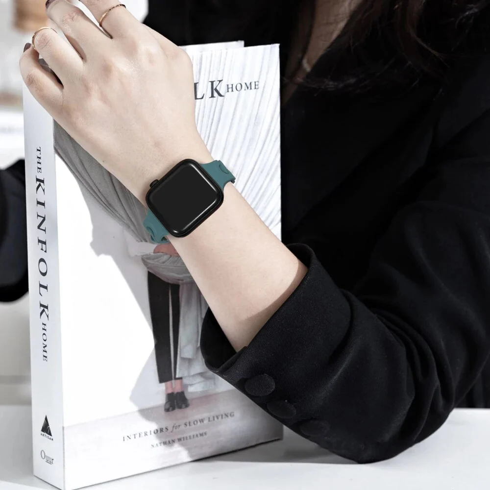 Compatible with Apple Watch -  Silicone Pattern Watch Band - Image 30