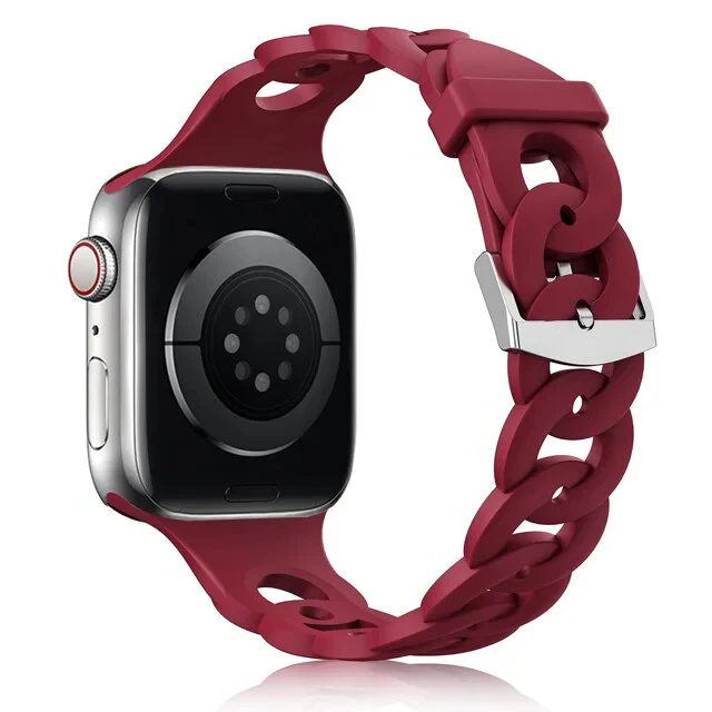 Compatible with Apple Watch -  Silicone Pattern Watch Band - Image 6