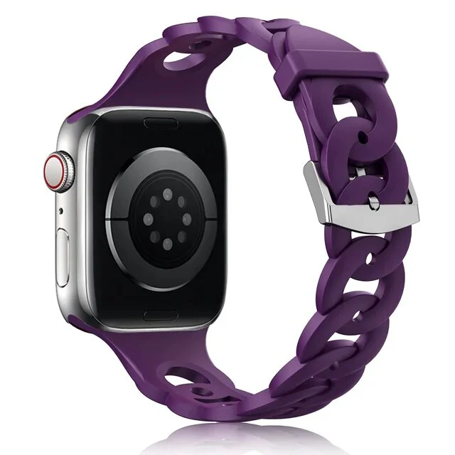 Compatible with Apple Watch -  Silicone Pattern Watch Band - Image 8