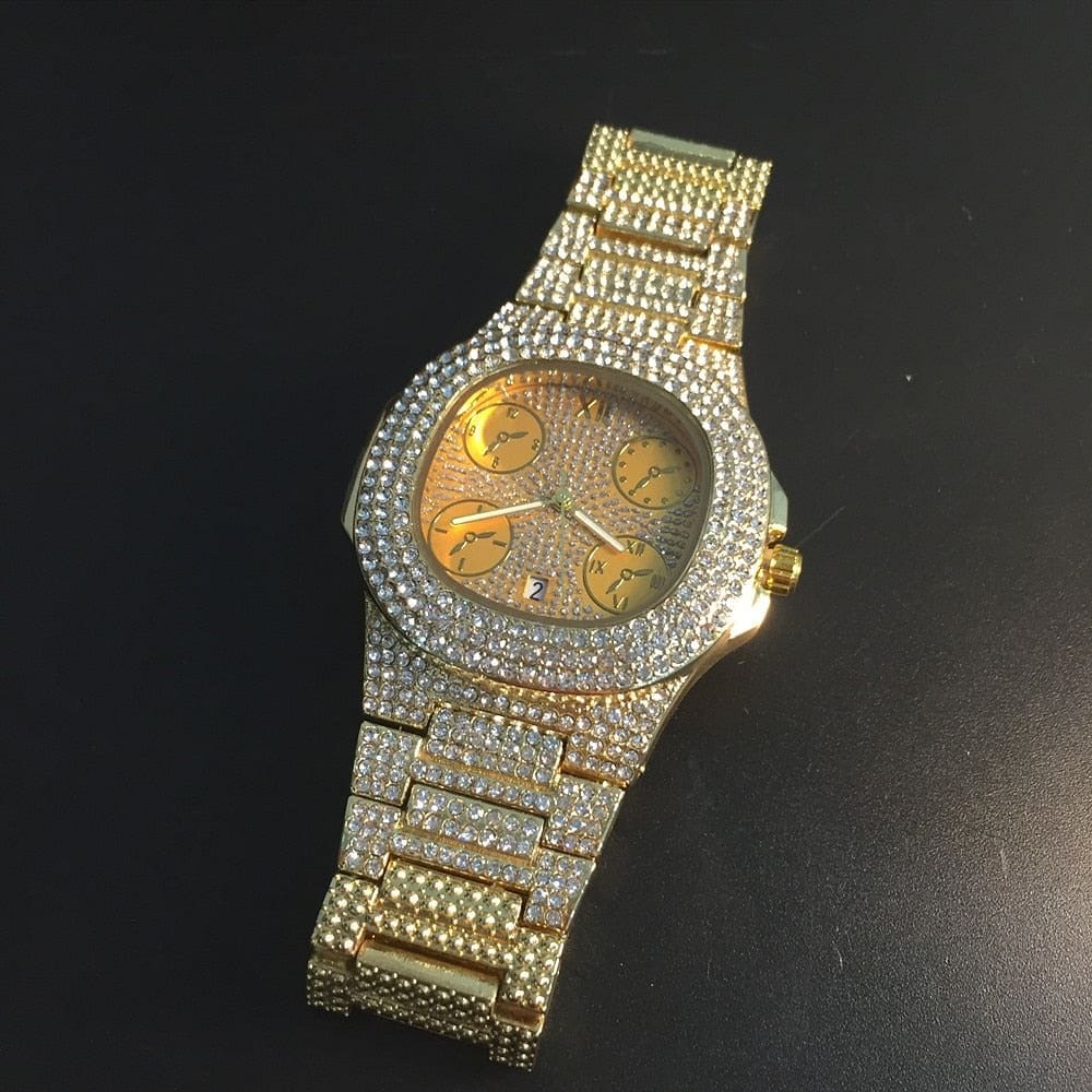 Luxury Cuban Chain + Bracelet + Ring + Watch Set - Image 6