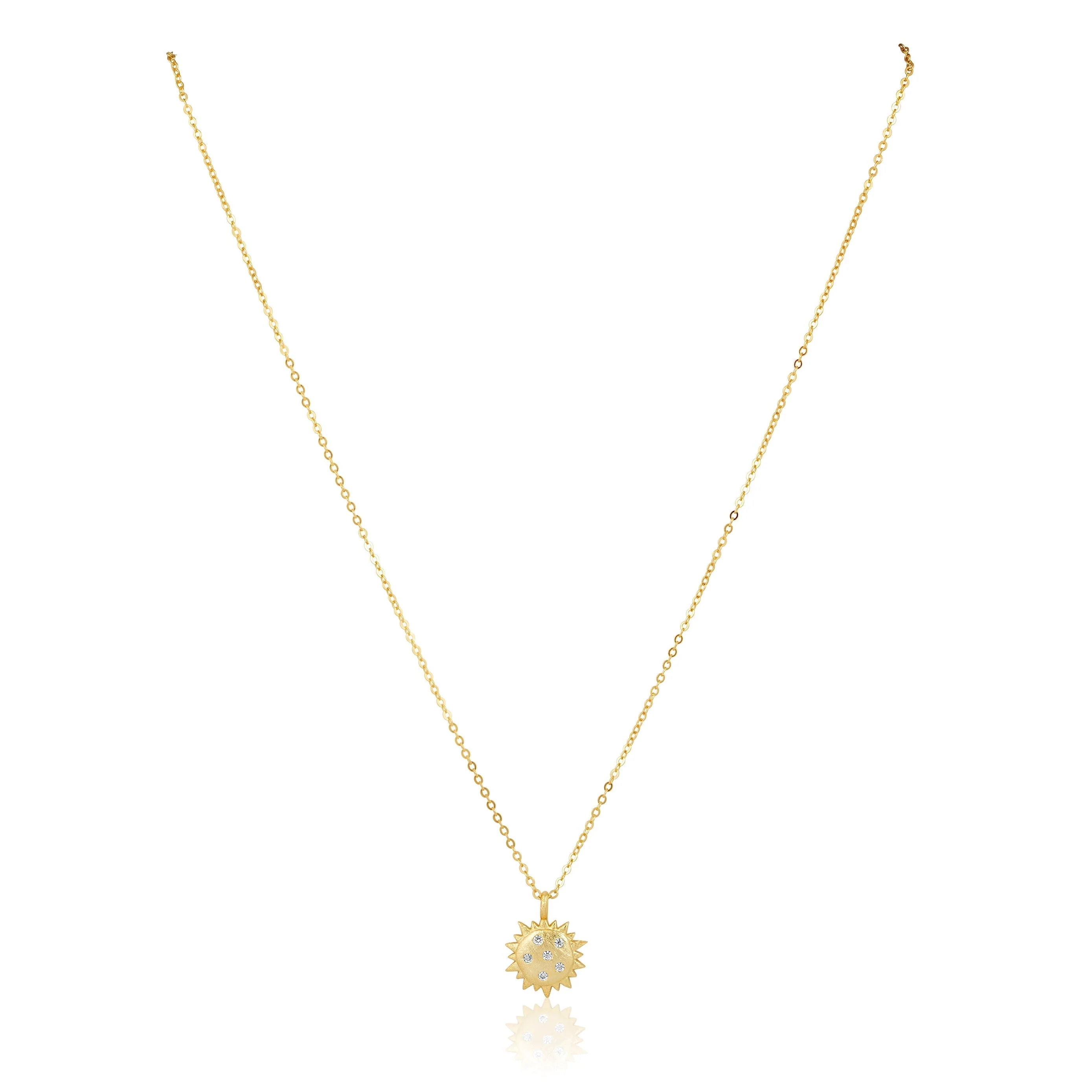 Sunny Gold-Plated Stoned Necklace