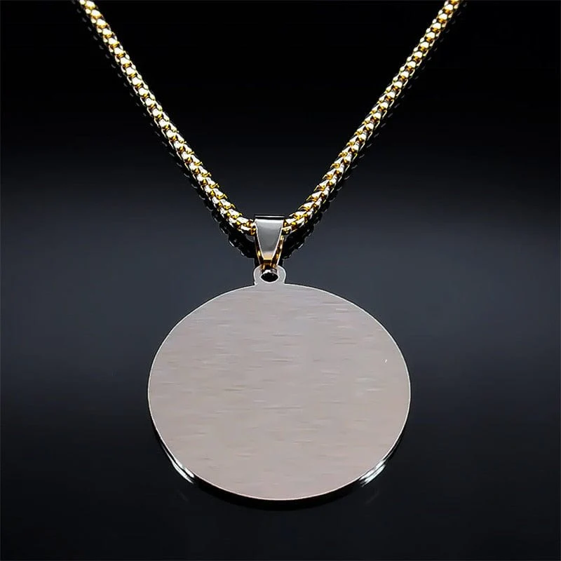 Tetragrammaton Engraved Pendant Necklace - Image 7