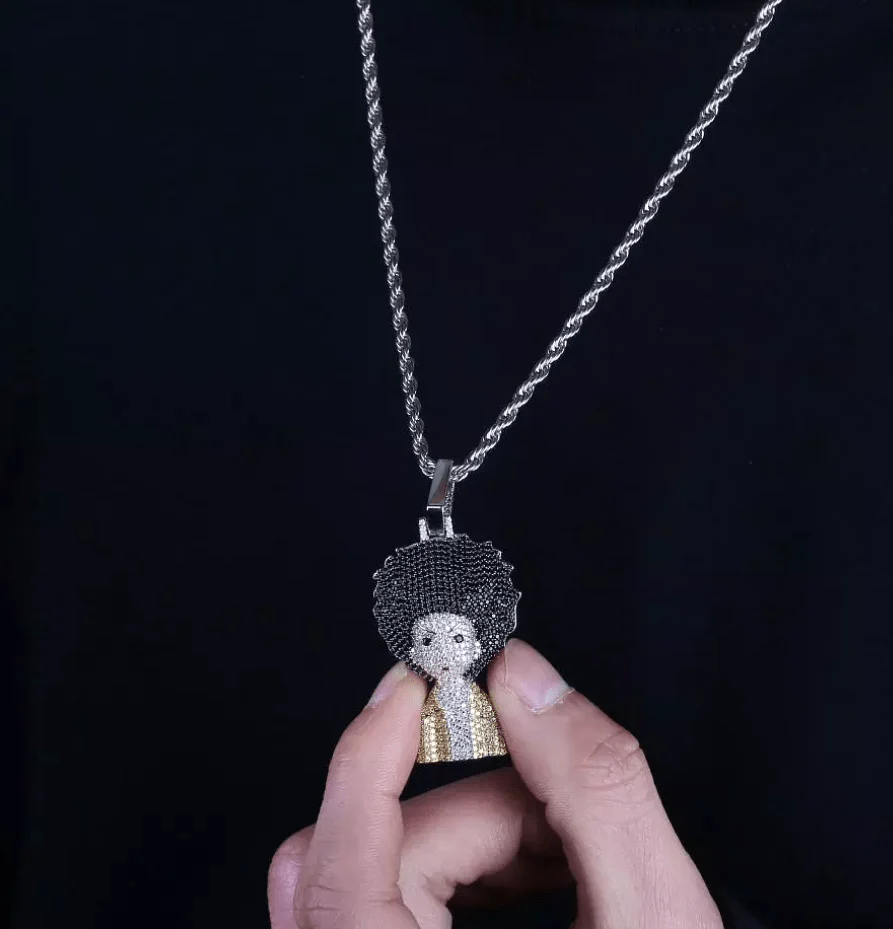 The Boondocks Micro Pave Pendant Necklace - Image 6