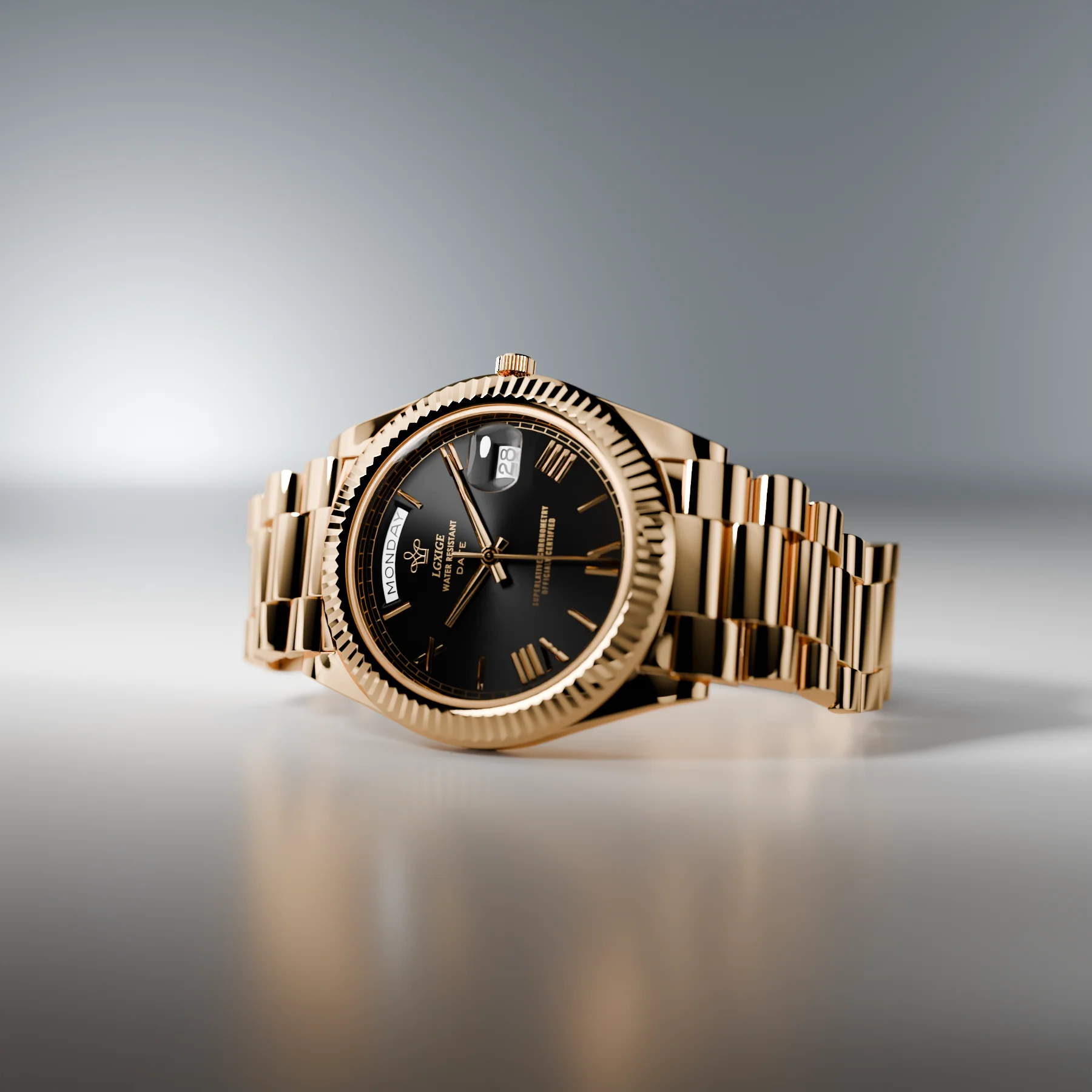 VVS Datejust Watch - Gold Black Eclipse - Image 2