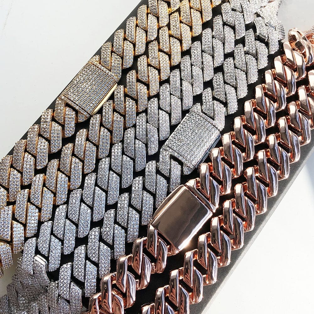 Thicc 18mm Diamond Prong Cuban Chain + FREE Diamond Prong Cuban Bracelet - Image 3