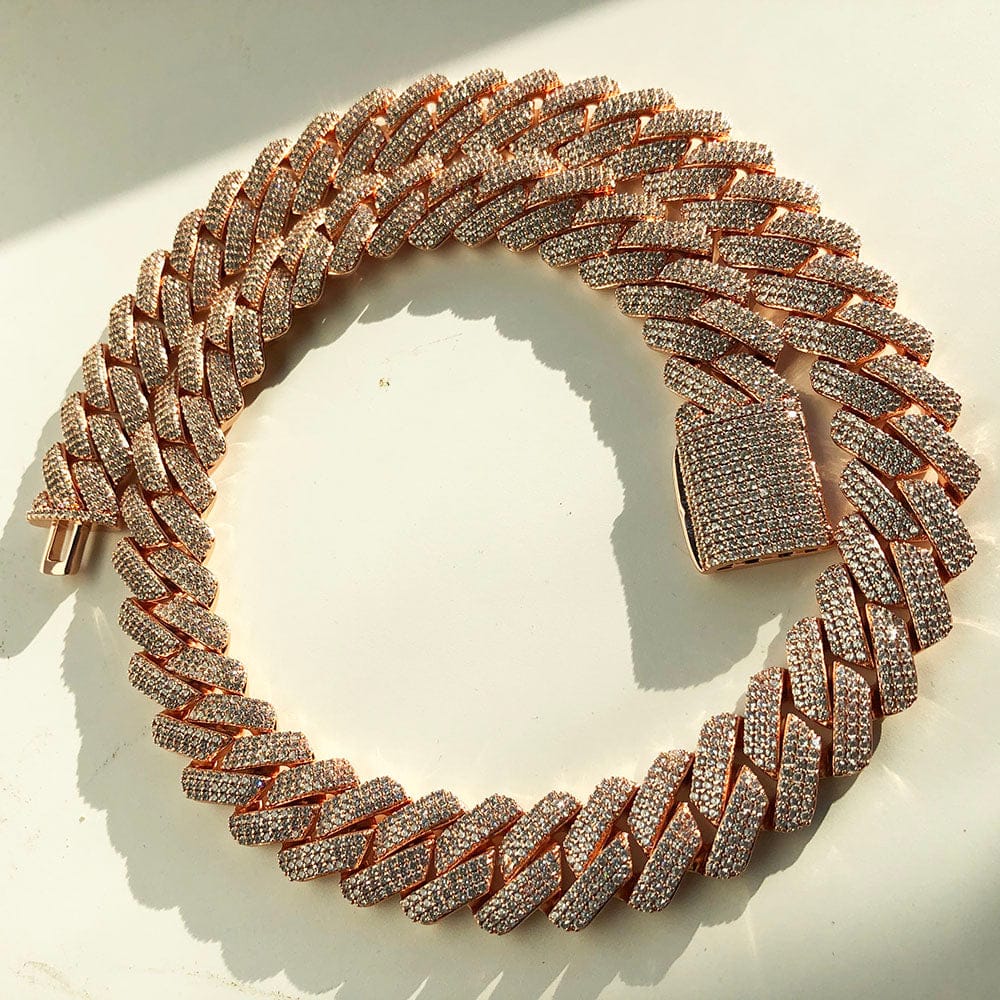 Thicc 18mm Diamond Prong Cuban Chain + FREE Diamond Prong Cuban Bracelet - Image 5