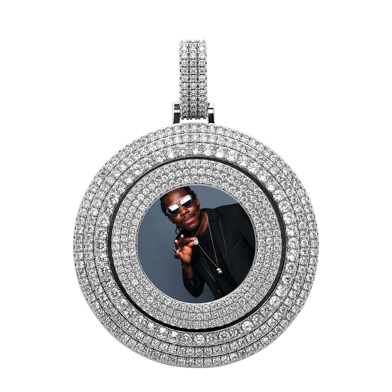 VVS Jewelry Thicc Fully Iced Custom Photo Pendant Necklace - Image 10
