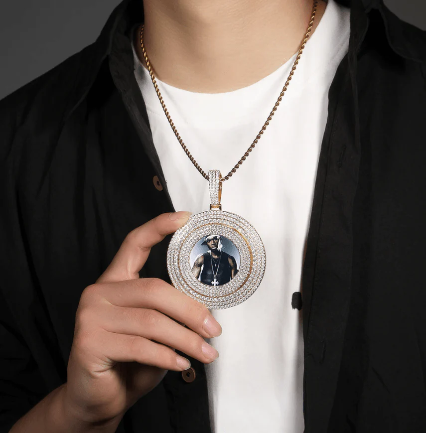 VVS Jewelry Thicc Fully Iced Custom Photo Pendant Necklace - Image 11